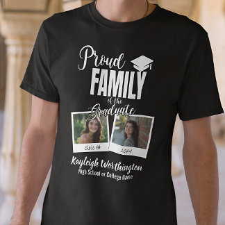 Camiseta Família orgulhosa 2024 da foto personalizada do Fo