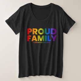 Camiseta Família Orgulhosa de Camisa-T de tamanho mais femi