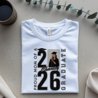 Camiseta Família Orgulhosa de Foto Personalizada Concluindo