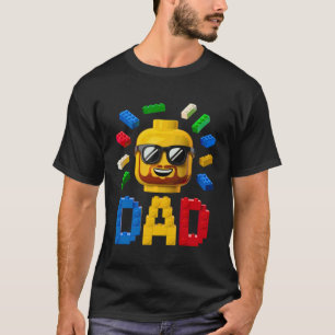 Camiseta Família Pai Mestre Construtor Construindo Tijolos
