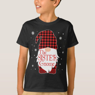 Camiseta Família Pajama Natal Gift Irmã Gnome Buffalo