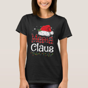 Camiseta Família Pajama Pajama de Natal Mema Claus Matando