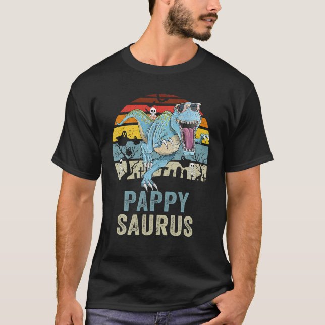 Camiseta Família Pappysaurus T Rex Dinosaur Pop Saurus (Frente)