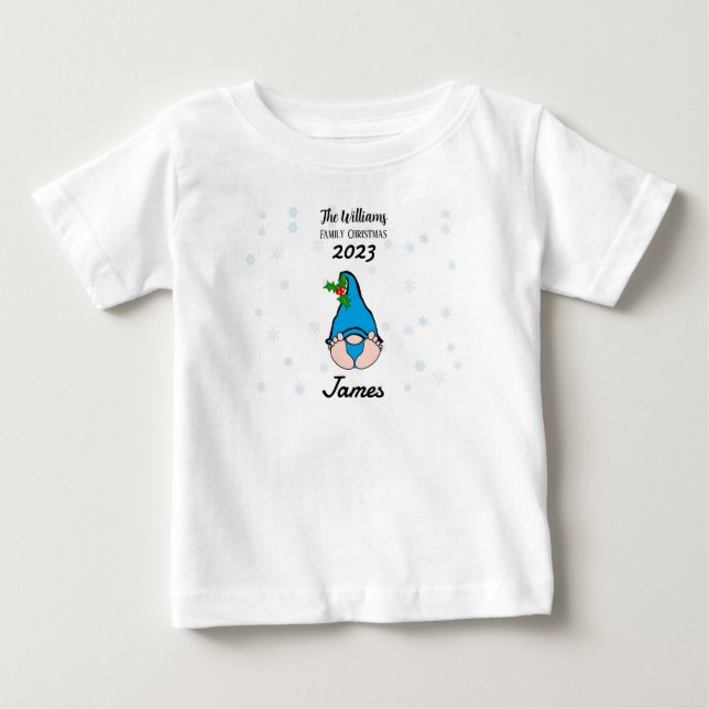 Camiseta Família Personalizada Baby Boy Gnomo (Frente)