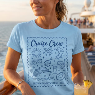 Camiseta Família Personalizada Cruzeiro Náutico Tripulação