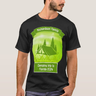 Camiseta Família personalizável que corresponde ao acampame