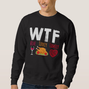 Camiseta Família Peru Vinho WTF Dia de Ação de Gra