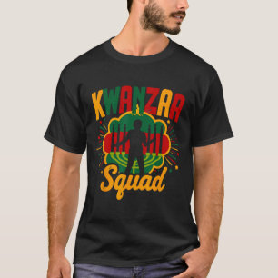 Camiseta Família Quadrada de Kwanza Feliz Kwanzaa Sq Afro-A