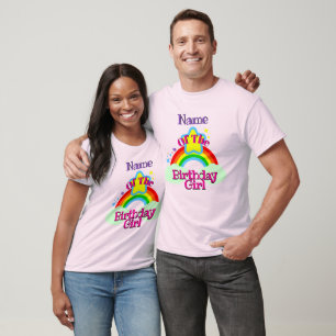 Camiseta Família Rainbow Birday Shirt
