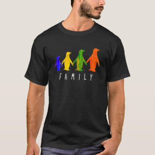 Camiseta Família Rainbow Penguin Lgbt Lgbtq Orgulho gay Lov