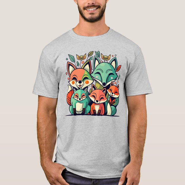 Camiseta família raposa (Frente)