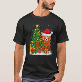 Camiseta Família Red Panda Lover Papais noeis de Combinação