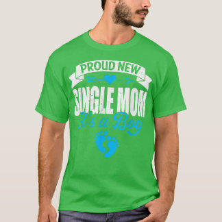 Camiseta Família Retro Orgulhosa Nova Mãe Solteiro É Um Men