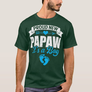 Camiseta Família Retro Orgulhosa Novo Papá É um Menino Gêne