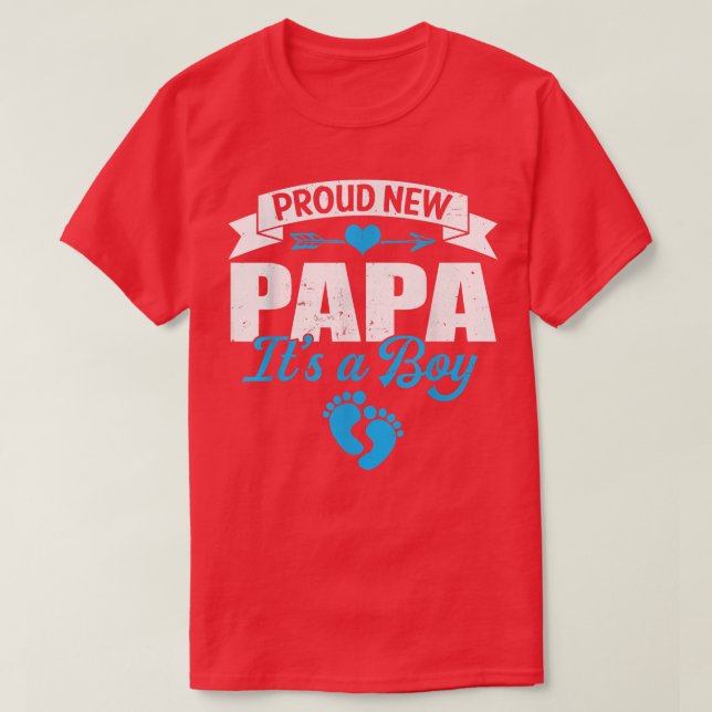 Camiseta Família Retro Orgulhosa Novo Papá É uma Reve de Gê (Frente do Design)
