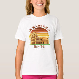 Camiseta Família Roma Itália Trip Colosseum Sunset Kids