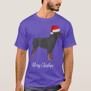 Camiseta Família Rottweiler de Cães Feliz Papais noeis de p