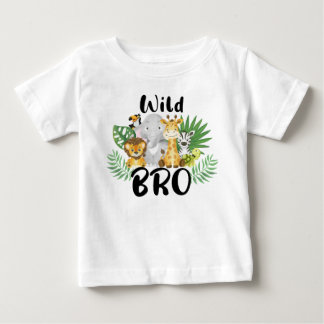 Camiseta Família Safari, primeiro aniversario Irmão Selvage
