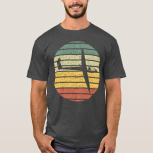 Camiseta Família Silhueta de Planador Vintage