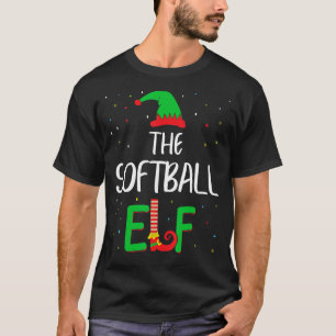 Camiseta Família Softball Elf Correspondendo Pjs De Natal E