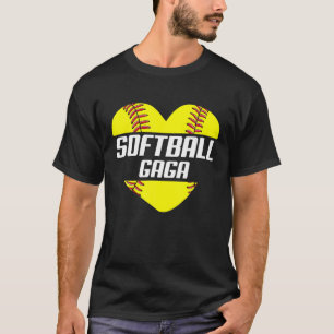 Camiseta Família Softball Player Oferece Coração Gaga So