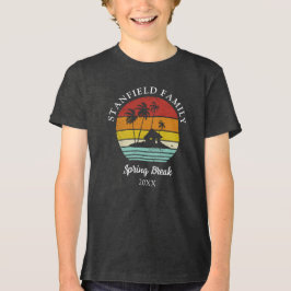 Camiseta Família Spring Break Beach Palm Trees Corresponden