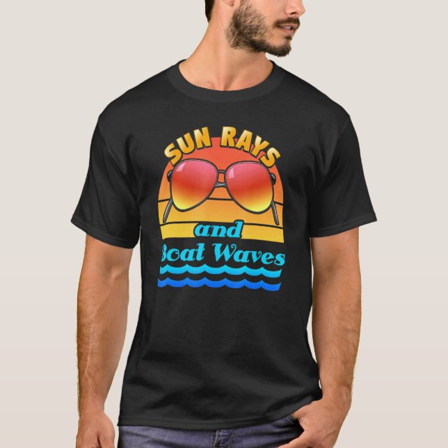 Camiseta Família Summer Lake Day Sun Boat Onda Natação Ski  (Frente)