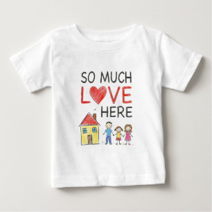 Camiseta Família Tanto Amor Aqui Desenho a Lápis d