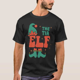 Camiseta Família Tia Elf Correspondendo Pjs De Natal Engraç