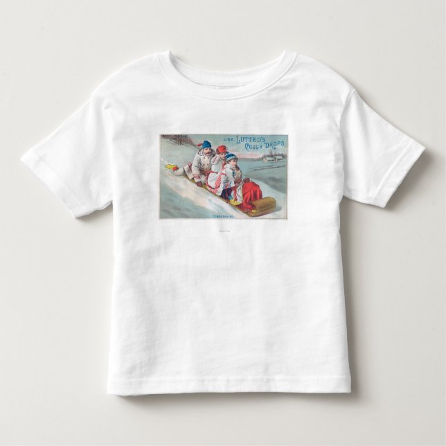 Camiseta Família Tobogganing e utilização da tosse de (Frente)