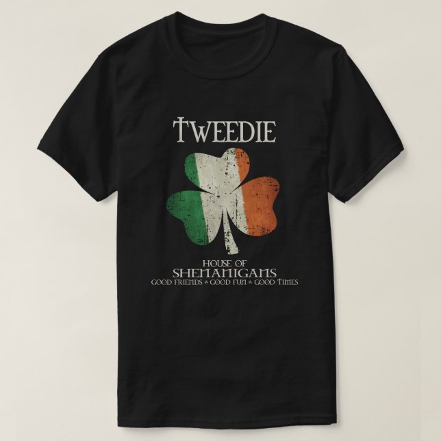 Camiseta Família Tweedie sobrenome Irlanda Casa irlandesa d (Frente do Design)