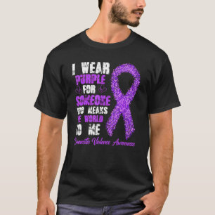 Camiseta Família Veste Roxo Por Alguém Violência Doméstica
