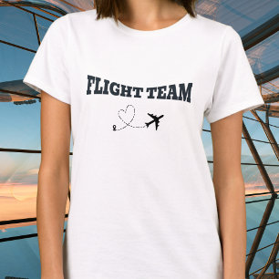 Camiseta Família Viagem Férias Voo Preto Equipe Avião