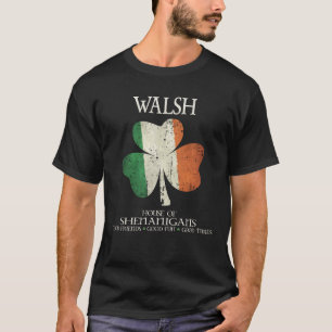 Camiseta Família Walsh sobrenome Irlanda Casa irlandesa de