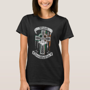 Camiseta Família Walsh Surname Irish Americano flag Irlanda