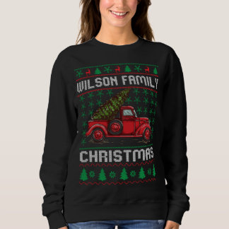 Camiseta Família Wilson Fez o Natal do Sweater Red Truck