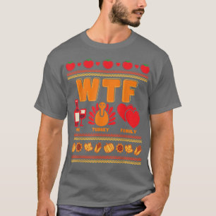 Camiseta Família Wine Turkey Thankdisso Ugly Sweater T-Shi