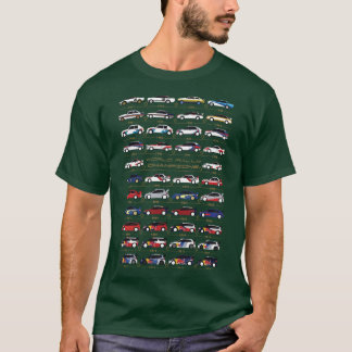 Camiseta família World Rally Aces retrô