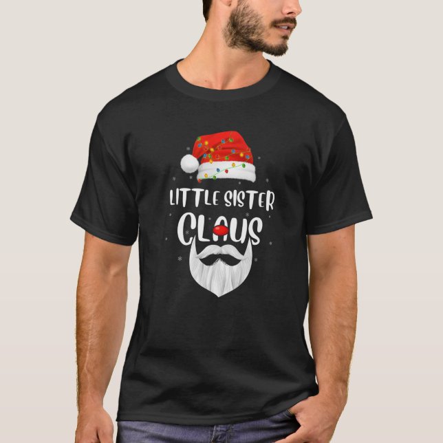 Camiseta Família Xmas Correspondendo Papais noeis da Irmã C (Frente)