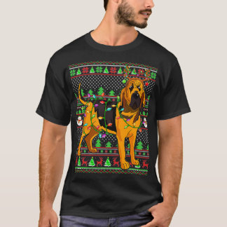 Camiseta Família Xmas Matando Reindeer Ugly Bloodhound Chri