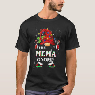 Camiseta Família Xmas Pajama Mema Gnomo Xadrez Buffalo Mat