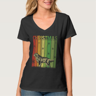 Camiseta Família Xmas Pj Correspondente Retro Bernese Mount