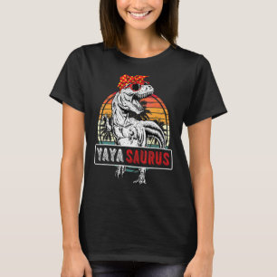 Camiseta Família Yayasaurus Rex Dinosaur Yaya Saurus Mães