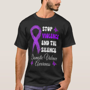 Camiseta Familiar Parem Violência Acabam com Silêncio Violê