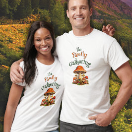 Camiseta Familiar Reunion Retro Diversão Cogumelos Personal