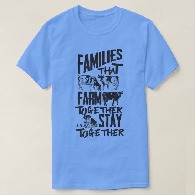 Camiseta Famílias De Bovinos De Vaca Agricultores Que Fazen (Frente do Design)