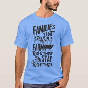 Camiseta Famílias De Bovinos De Vaca Agricultores Que Fazen