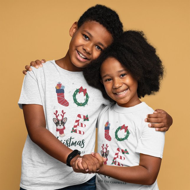 Camiseta Famílias de Feriados de Natal, Codificação Persona (Christmas Kids Family Matching Custom T-Shirt)