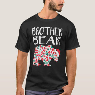Camiseta Famílias de Santa Hat com ornamentos de Urso Irmão