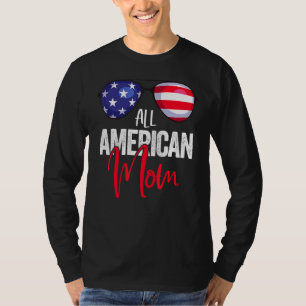 Camiseta Famílias Matando 4 De Julho Mulheres Mãe Americana